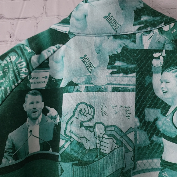 UFC Hall Of Fame All Over Graphic Print Full Zip Jacket with Pockets - Picture 9 of 10